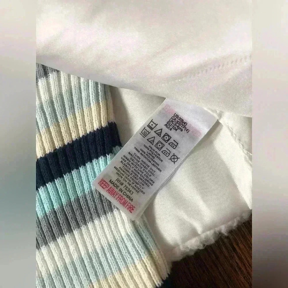 Cynthia Rowley Girls 4/4T Beige Sherpa Vest w/Striped Ribbed Long-Sleeve Tee NWT - Picture 5 of 8